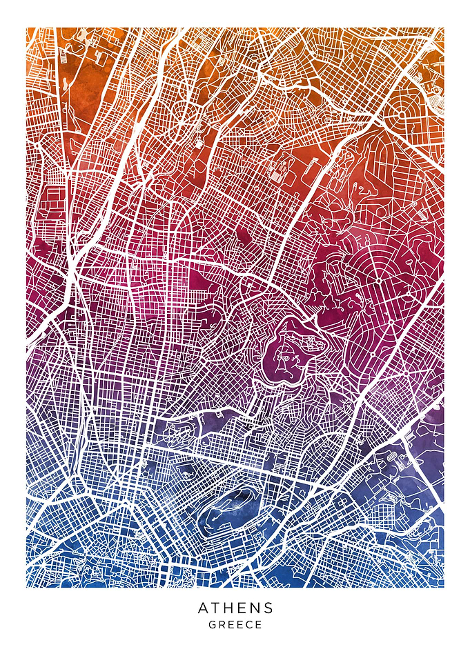 Athens Greece Map
