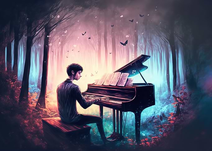 playing piano