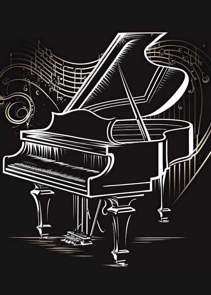 piano colorful