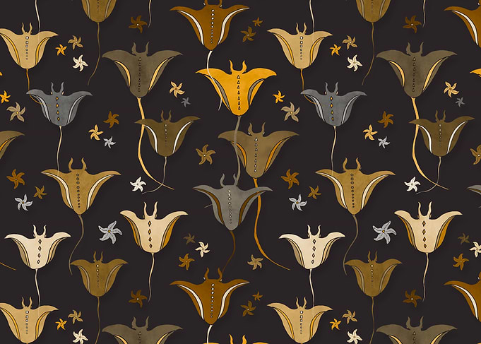 Manta rays in the ocean