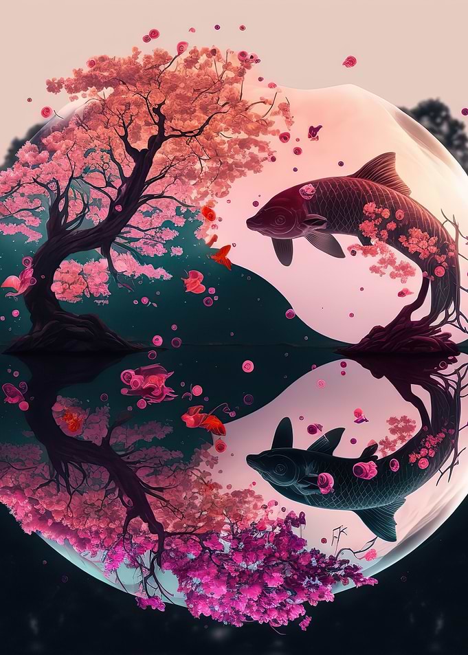 Koi Fish ying yang