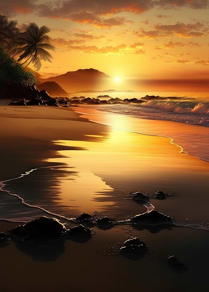 Beach Sunset Landscape
