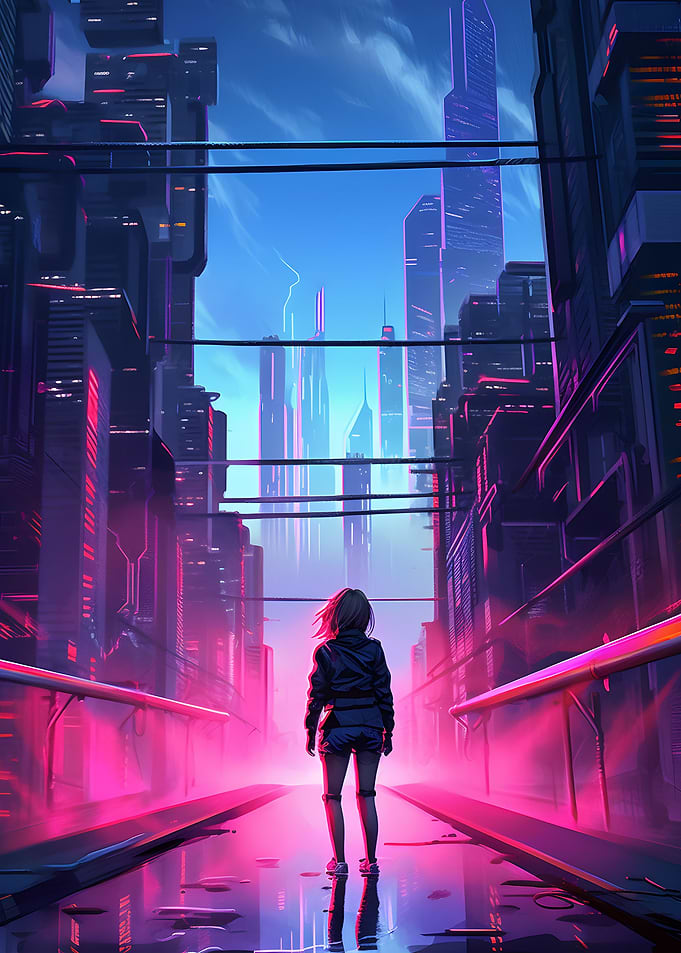 Retro City Skyscape