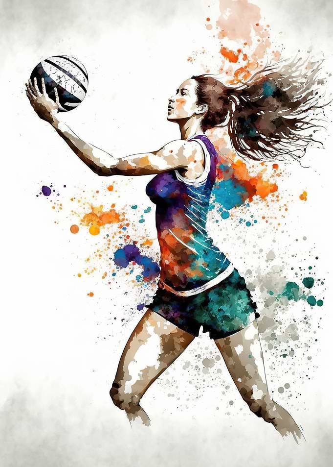 Watercolor Volleyball