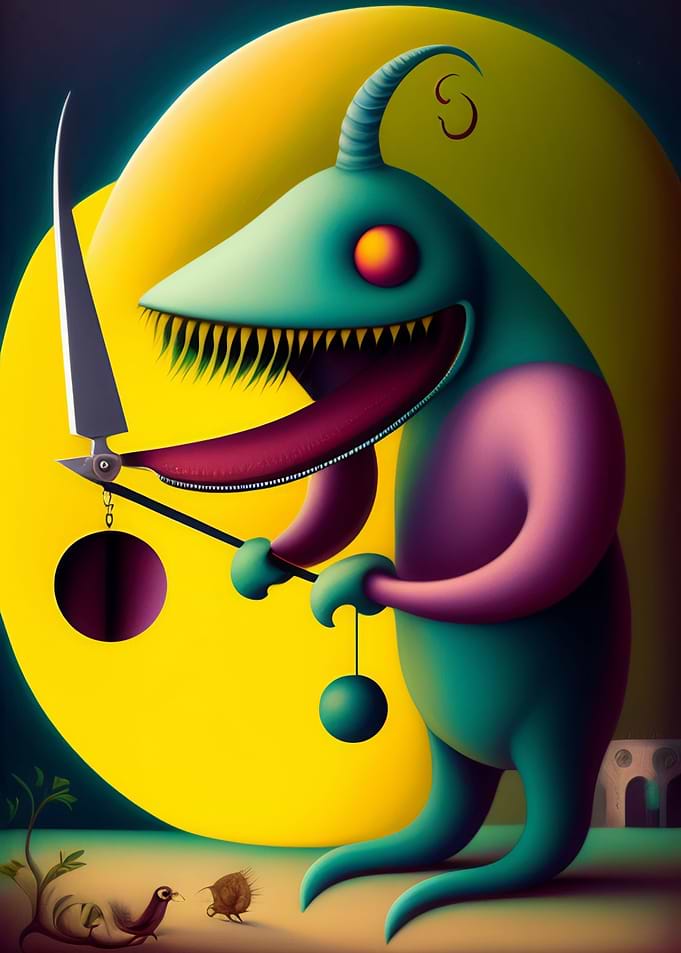 Surreal characters monster