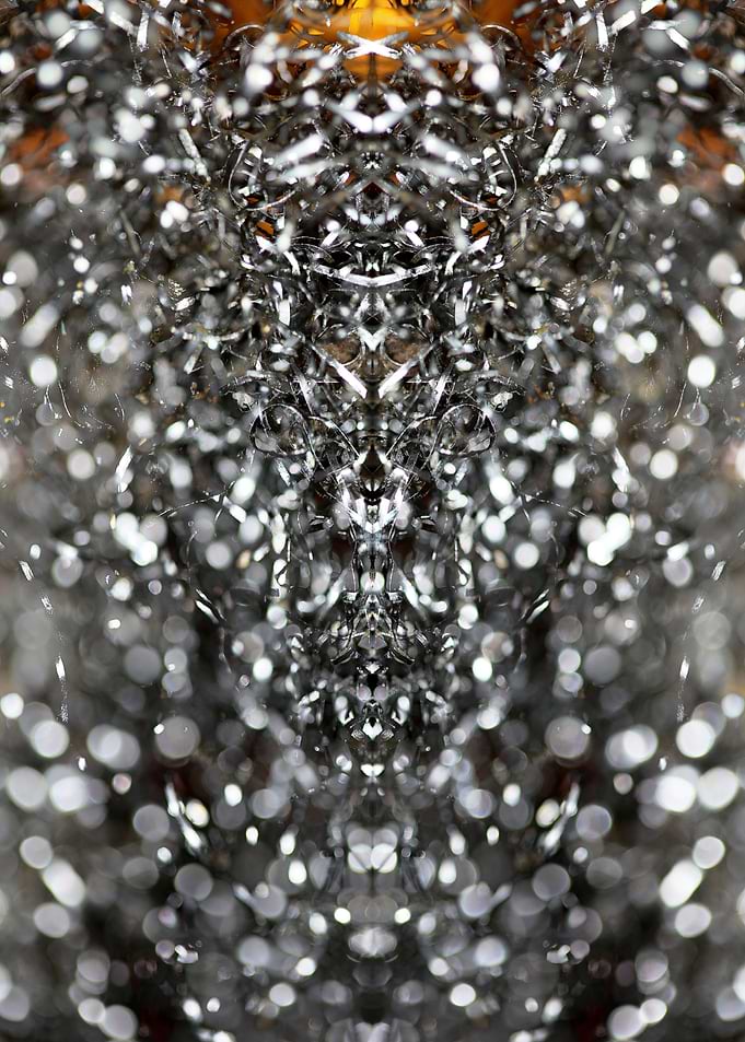 Metal kitchen wire closeup
