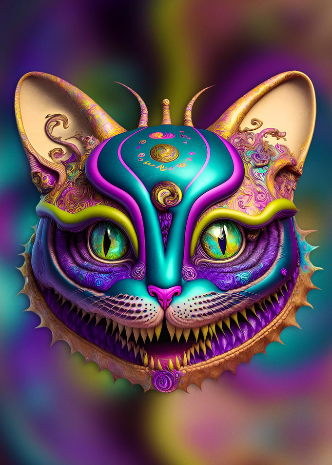 weird cheshire kitten