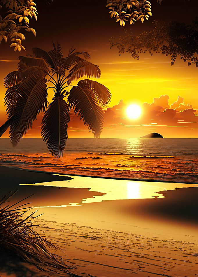 Beach Sunset Landscape