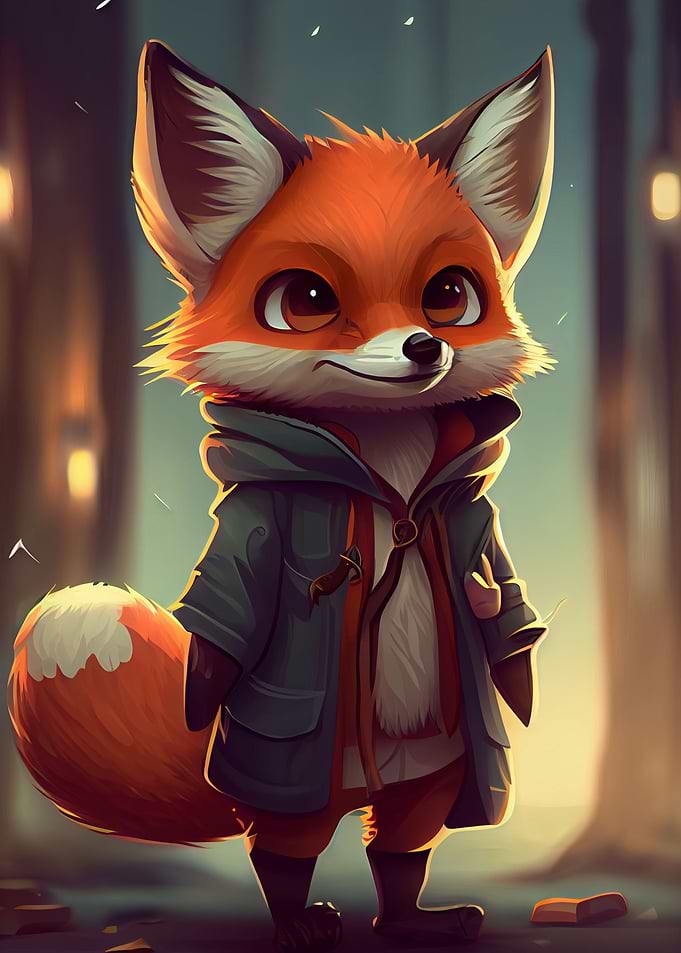Cute Fox Animal Cartoon