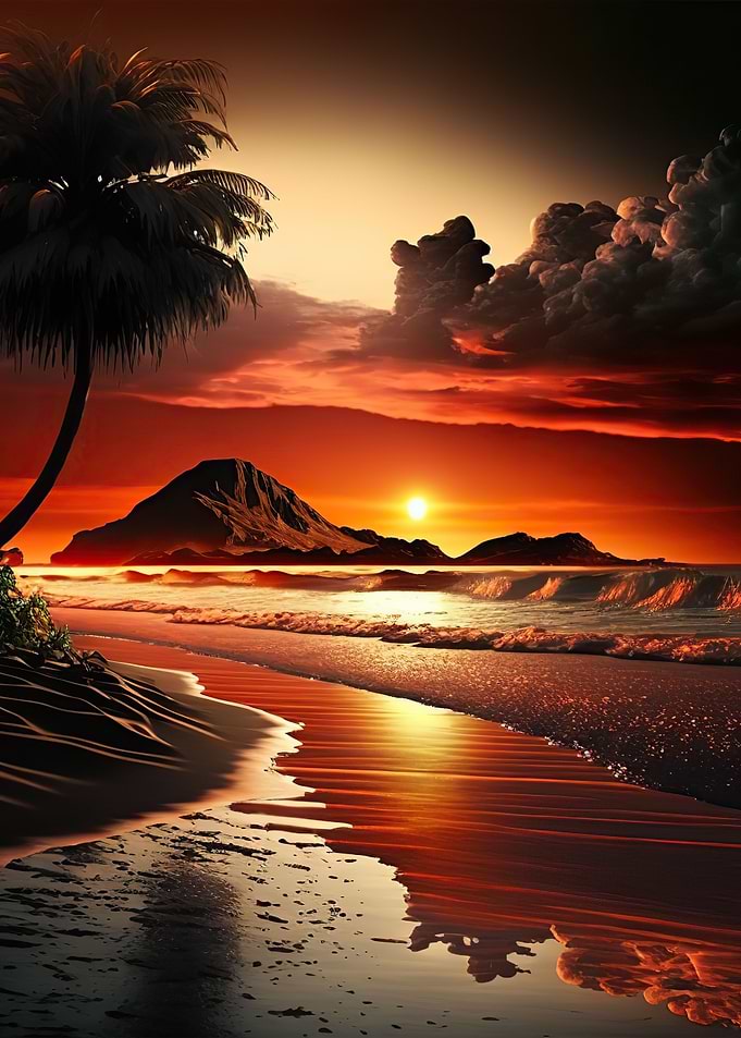 Beach Sunset Landscape