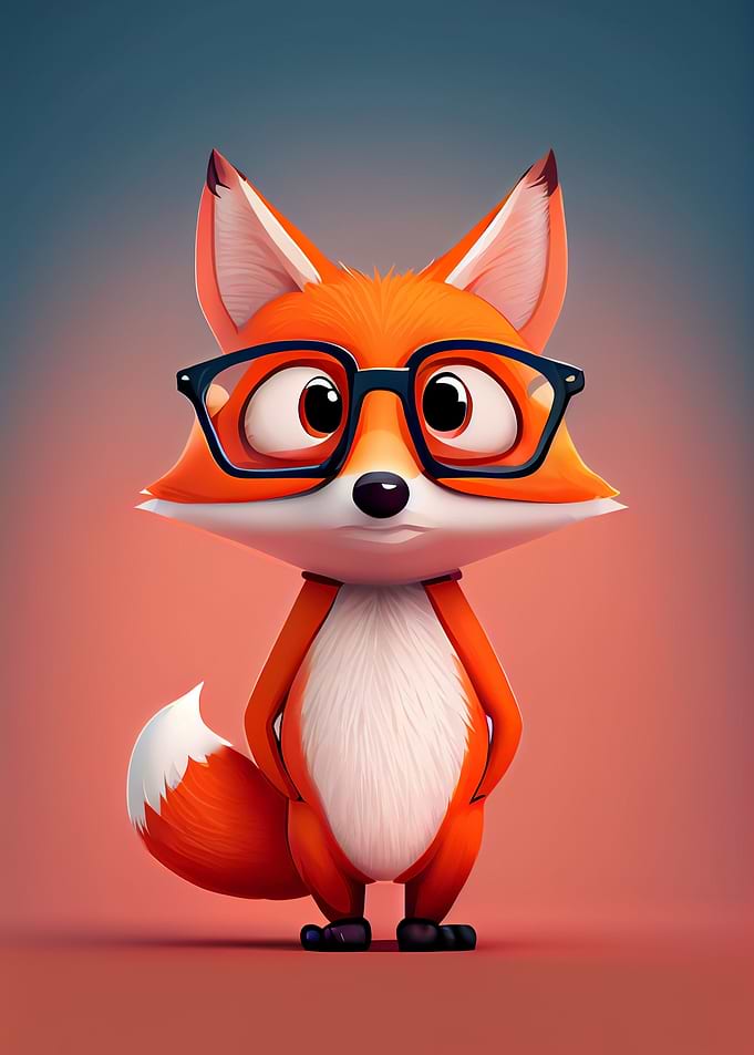 Cute Fox Animal Cartoon