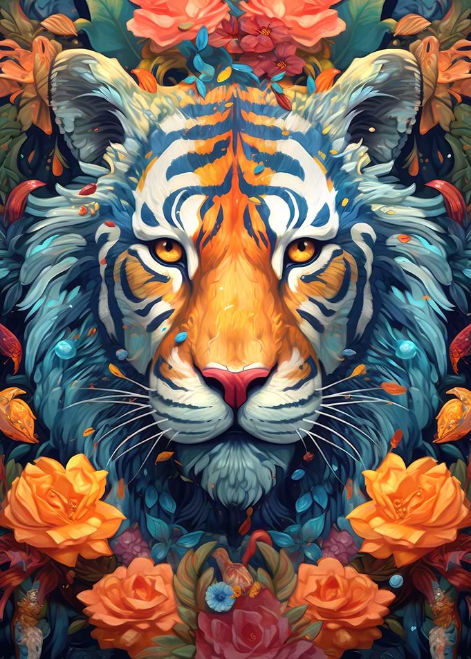 Tiger Ornamental Portrait