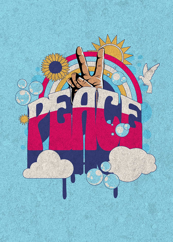 Groovy Retro 70s Peace