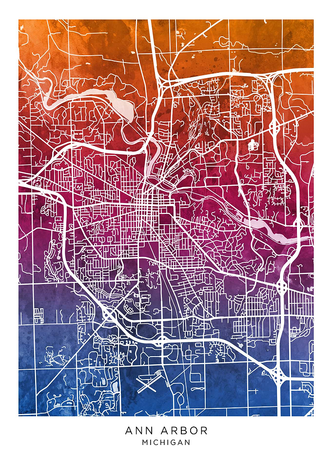 Ann Arbor Michigan Map