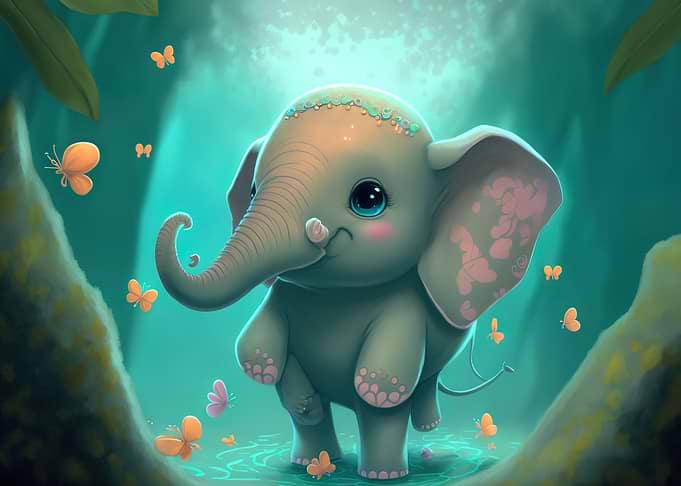 cute baby elephant