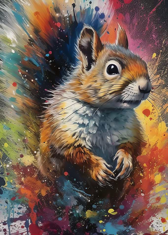 Squirrel painting
