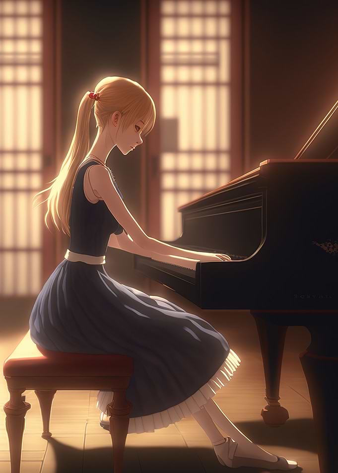 playing piano