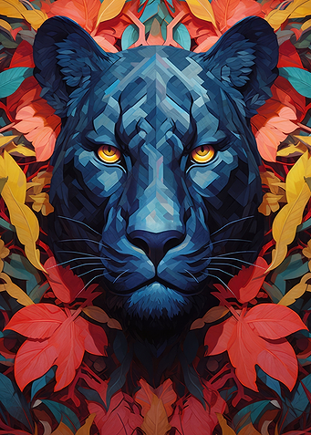 Panther Flower Portrait 1