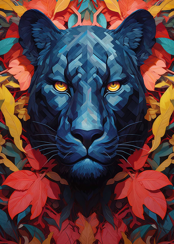 Panther Flower Portrait 1