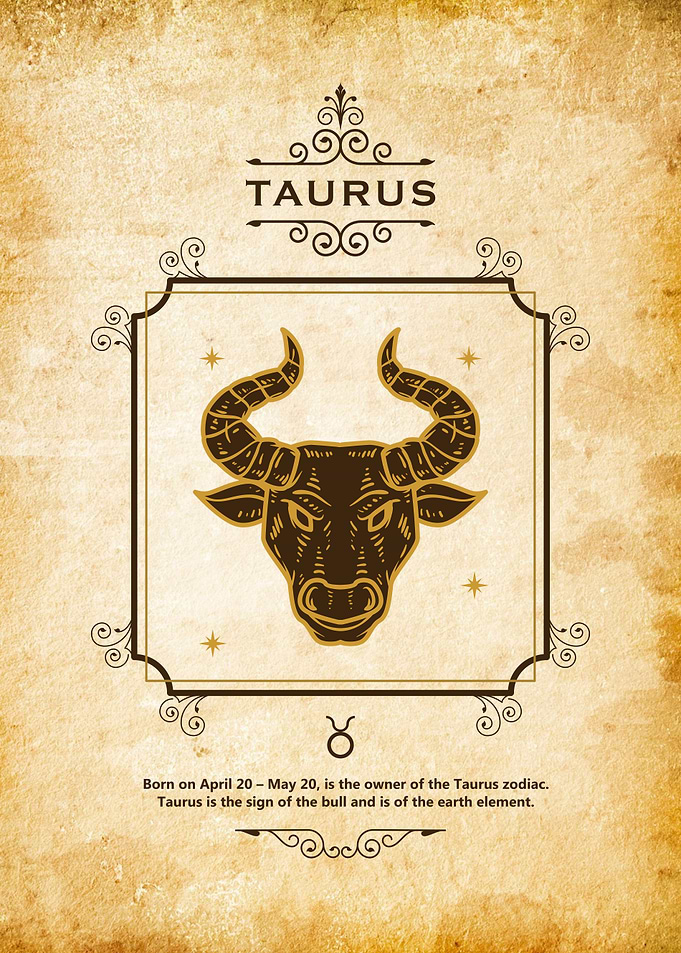 taurus retro zodiac star
