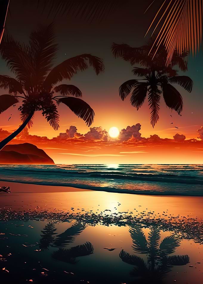 Beach Sunset Landscape
