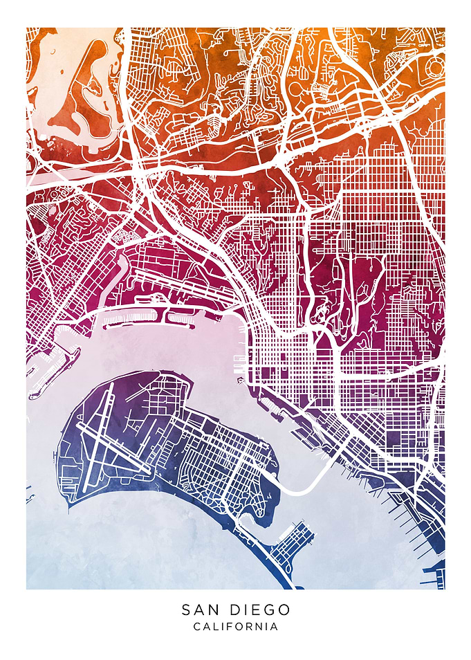 San Diego California Map