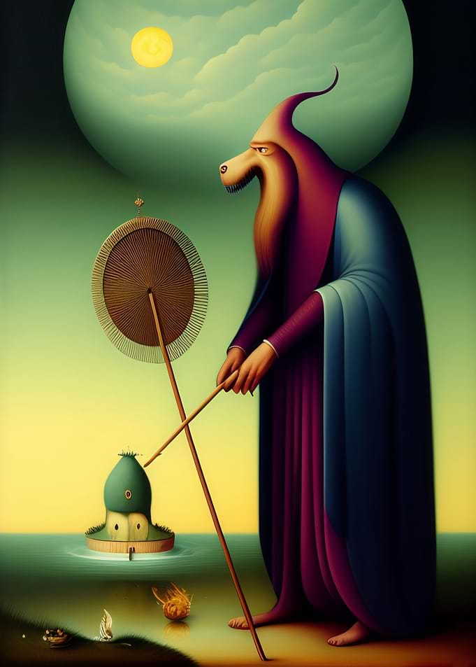 Surreal characters monster