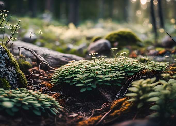 Tiny forest plants