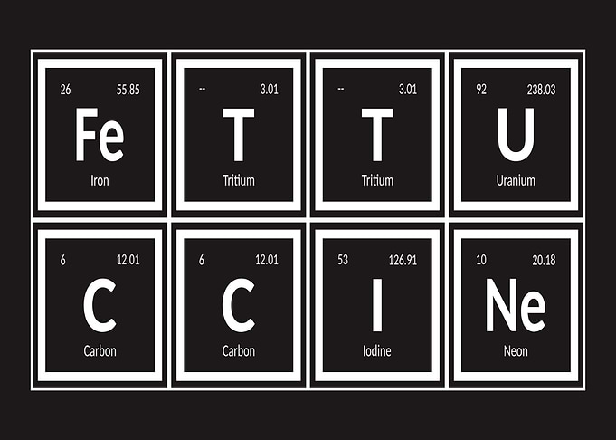 Fettuccine Periodic Table