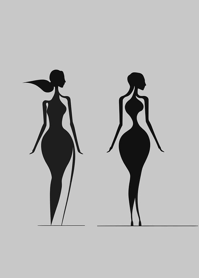 Two Women Silhouette art