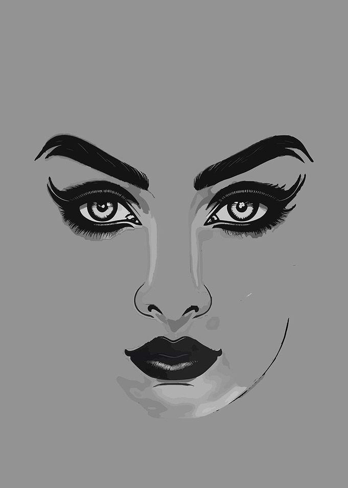 Face Sketch Abstract Art