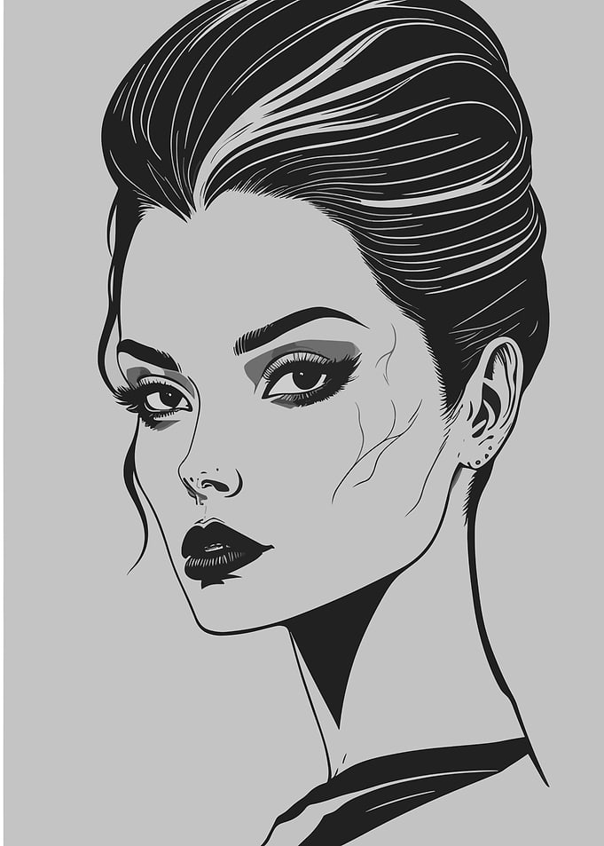 Hand Drawn Face Art