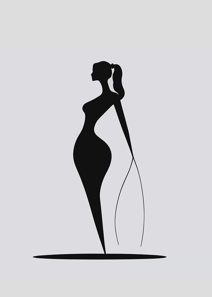 Hourglass Silhouette Art