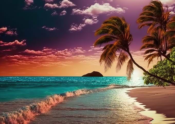 Beach Sunset Landscape