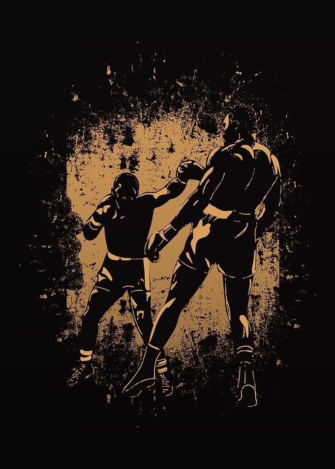 Retro boxing match