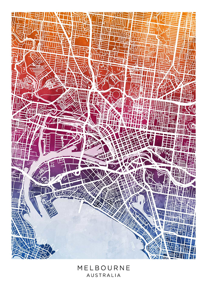 Melbourne Australia Map