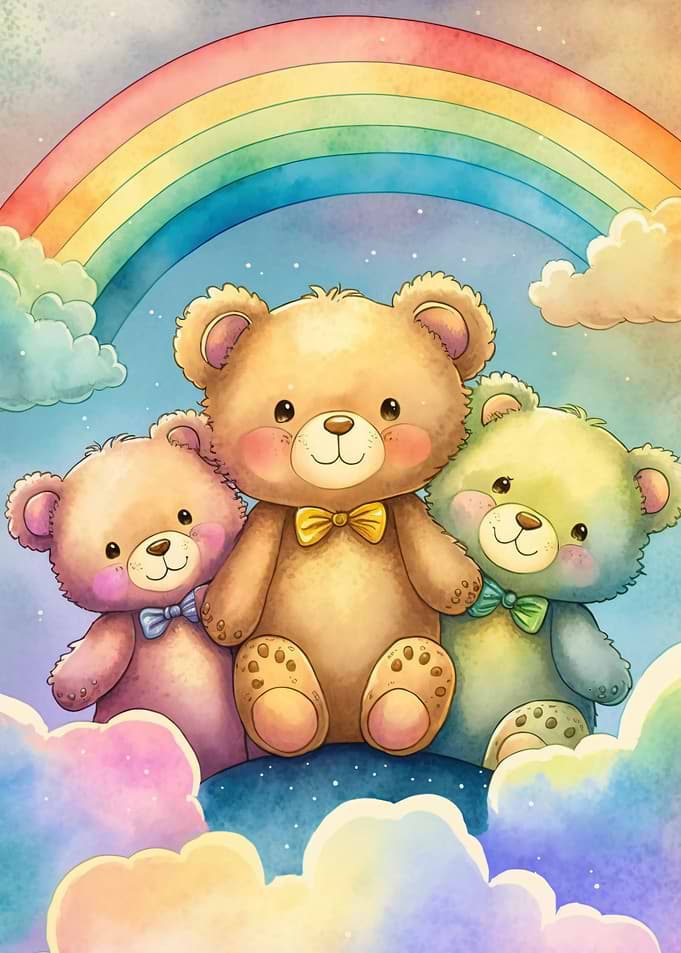 rainbow teddys