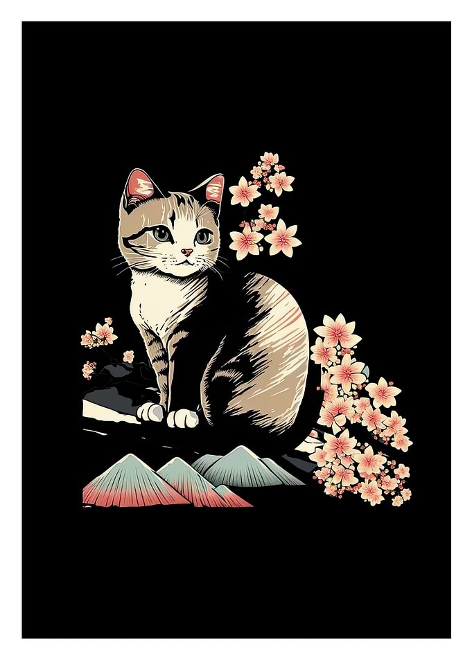 Japanese Cat Kimono