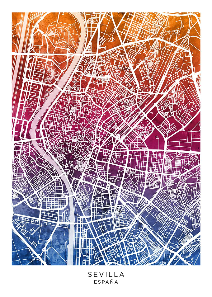 Sevilla Spain Map