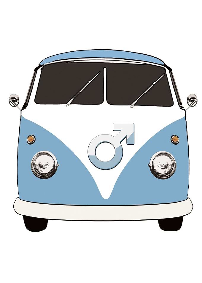 Man camper bus signage