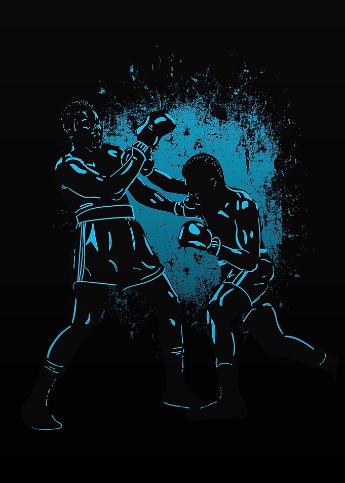 Retro boxing match