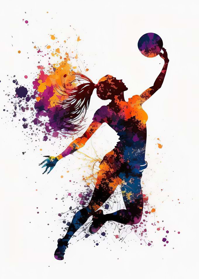 Watercolor Volleyball