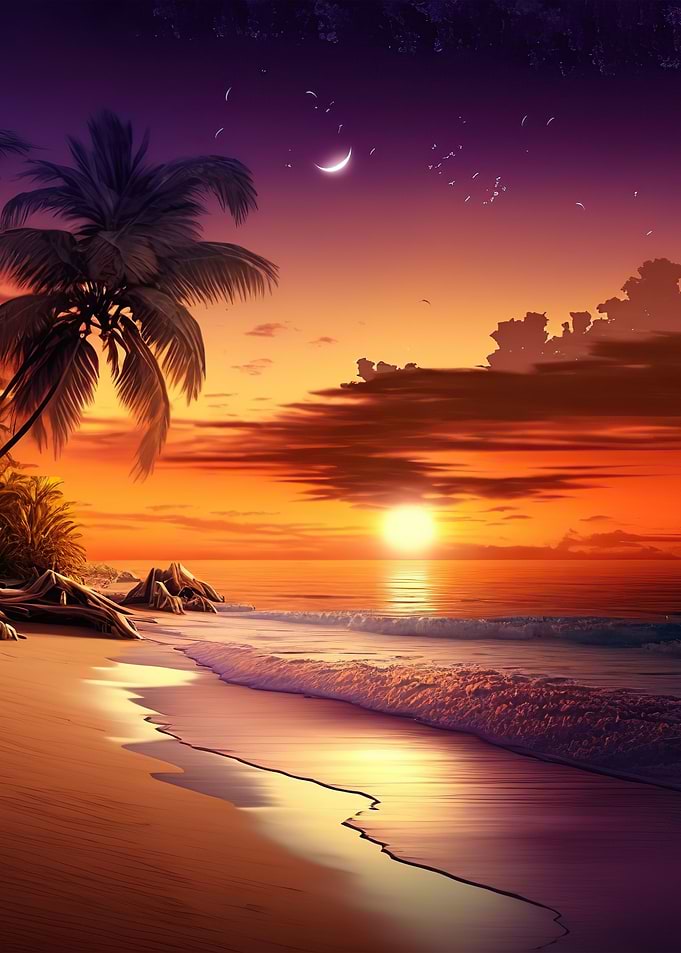 Beach Sunset Landscape
