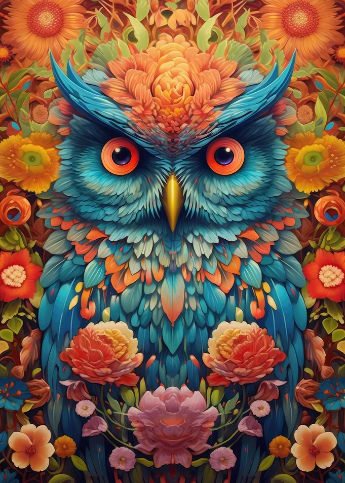 Owl Flower Portrait 2