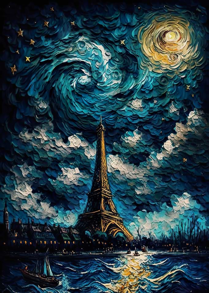 Lake at Eiffel Tower