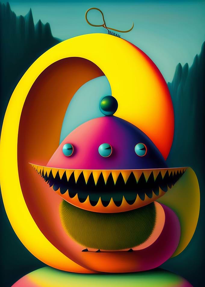 Surreal characters monster