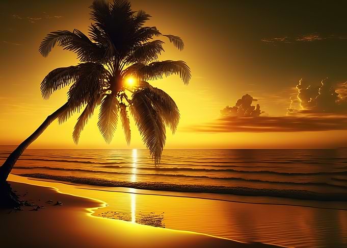 Beach Sunset Landscape