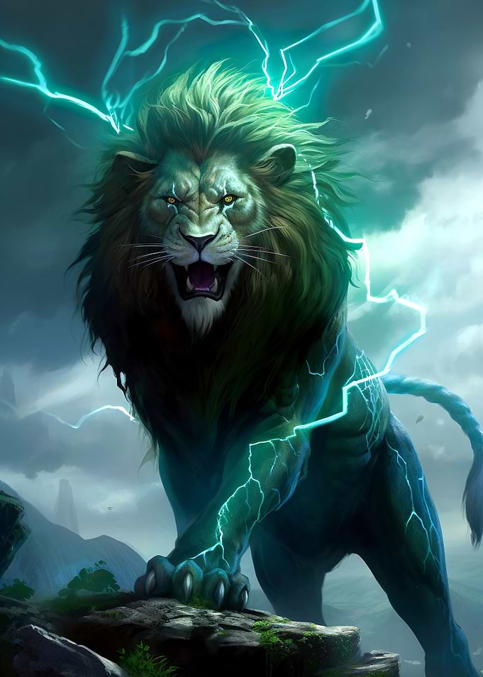 Lion in Thunder
