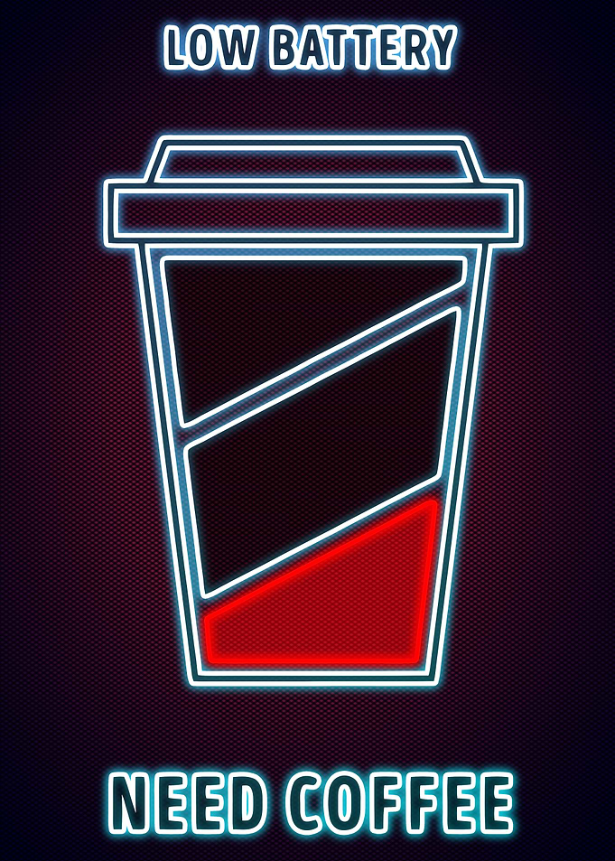 Coffee Funny Neon Poster