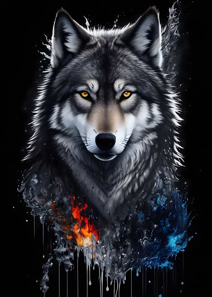 Grey Wolf Portrait